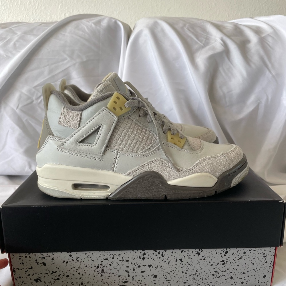 Stylish Cream and Gray Sneakers